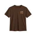 Not Built For Your Approval Tee in Brown, front - Not Built For Your Approval left chest print