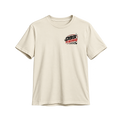OBS or Nothing Tee in Vintage Natural, front - OBS or Nothing left chest print