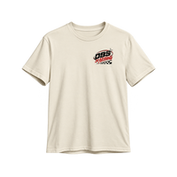 OBS or Nothing Tee in Vintage Natural, front - OBS or Nothing left chest print