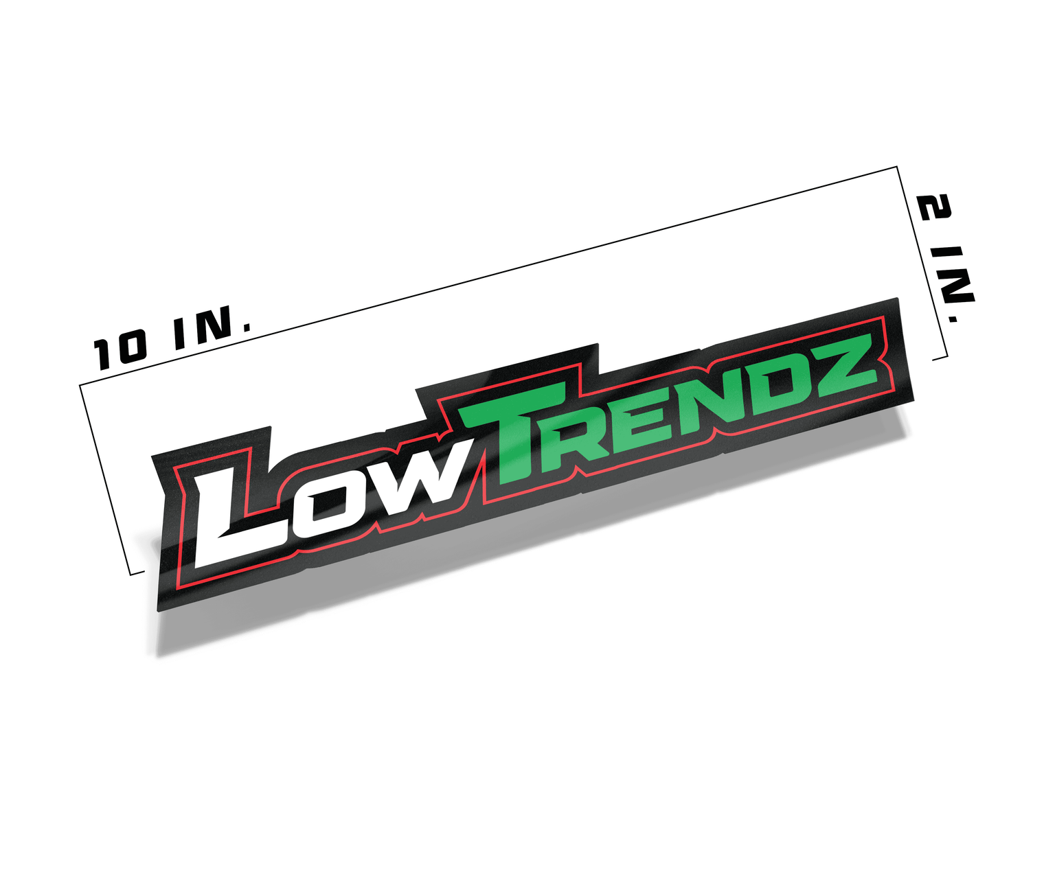 Low Trendz Decal - Green/Red