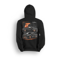 Hoodie featuring Tony Galnares’ 2019 Chevy Silverado SWB, blacked out, body dropped, and sitting on custom 28-inch copper wheels. A SEMA-featured short bed with bold stance and street-ready presence, built to lead the scene.