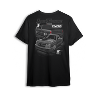 T-shirt featuring a slammed SS clone with blackout styling, tucked wheels, and dual truck views for a show-and-go look. Stamped with bold Low Trendz graphics, this t-shirt brings street-ready attitude and clean custom lines.