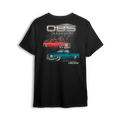 T-shirt featuring a slammed Chevy Tahoe and single-cab OBS set against a dark urban backdrop. A tribute to the trucks that sparked the Low Trendz movement, this t-shirt is built for those who live and breathe the custom truck scene.