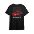 T-shirt featuring a slammed bright red RAM 1500 single cab with a stacked backdrop and bold RAM emblem. Built for Mopar fans in the custom truck scene, this t-shirt delivers clean stance, bold style, and straight attitude.