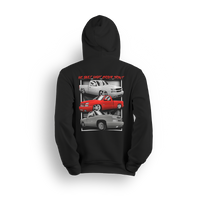 Hoodie featuring three custom Chevy single-cab swaps that were never factory-built, each slammed with clean stance and detailed graphics. The “We Built What Chevy Didn’t” hoodie celebrates creative builds and the Low Trendz spirit of pushing beyond the blueprint.