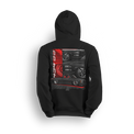 Hoodie featuring a slammed OBS 454 SS Chevy shortbed with red interior, deep lip wheels, and aggressive stance. Close-up front end views and bold styling make the 454 SS Legacy hoodie a tribute to a true street classic.