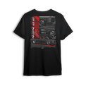 T-shirt featuring a slammed OBS 454 SS Chevy shortbed with red interior, deep lip wheels, and aggressive stance. Close-up front end views and bold styling make the 454 SS Legacy t-shirt a tribute to a true street classic.