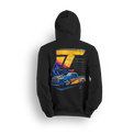 Hoodie featuring Ivan Zavala’s slammed 2020 Silverado with 30-inch wheels, shaved bed, comic-graffiti paint, and Lambo-orange interior. Set under a bold LT badge, the Covid 20 Silverado hoodie celebrates a wild, award-winning build that took Best Paint at Bandas y Trocas.