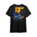 T-shirt featuring Ivan Zavala’s slammed 2020 Silverado with 30-inch wheels, shaved bed, comic-graffiti paint, and Lambo-orange interior. Set under a bold LT badge, the Covid 20 Silverado t-shirt celebrates a wild, award-winning build that took Best Paint at Bandas y Trocas.
