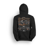 Hoodie featuring Tony Galnares’ 2019 Chevy Silverado SWB, blacked out and body-dropped on custom copper 28s. SEMA-level detail and street-ready stance make the Built Different hoodie a bold tribute to one of the scene’s most iconic builds.