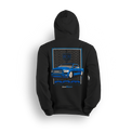Hoodie featuring a slammed blue RAM truck with bold graphics and the signature Low Trendz styling. The Blue Heat Ram hoodie is built for street-driven truck fans who bring heat and roll different.