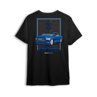 T-shirt featuring a slammed blue RAM truck with bold graphics and the signature Low Trendz styling. The Blue Heat Ram t-shirt is built for street-driven truck fans who bring heat and roll different.