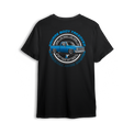 T-shirt featuring a blue slammed squarebody Chevy C10 with polished wheels and a clean low stance, finished with a circular Squarebody Takeover stamp and LT branding. This t-shirt honors timeless style and true C10 scene royalty.