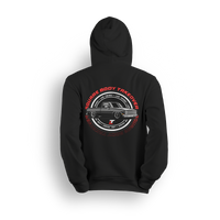 Hoodie featuring a black slammed squarebody Chevy C10 with polished wheels and a clean low stance, finished with a circular Squarebody Takeover stamp and LT branding. This hoodie honors timeless style and true C10 scene royalty.