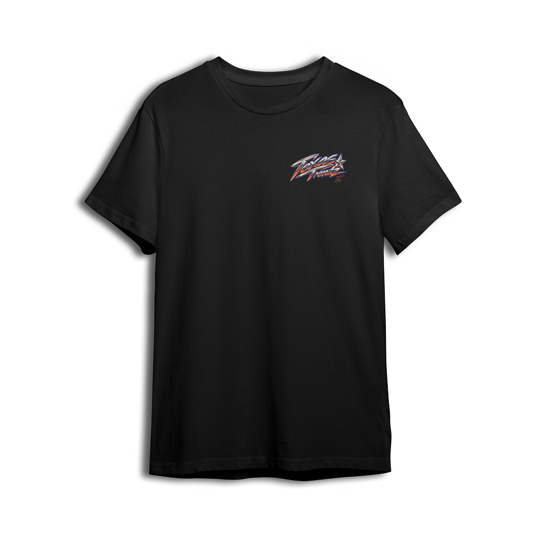 Texas Trendz Tee front - Texas Trendz script left chest